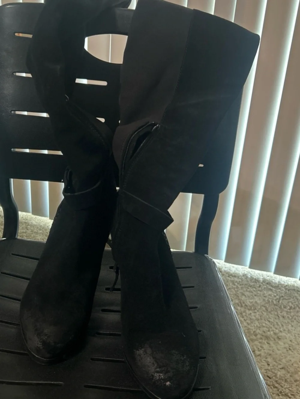 Dolce Vita Black Over-the-Knee Suede Boots
